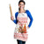 Canada Christmas Apron with Beaver Maple Tree Ice Wine Pie and Red White Knit Pattern Design - Wonder Print Shop