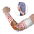 Canada Christmas Arm Sleeves with Beaver Maple Tree Ice Wine Pie and Red White Knit Pattern Design - Wonder Print Shop