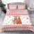 Canada Christmas Bedding Set with Beaver Maple Tree Ice Wine Pie and Red White Knit Pattern Design - Wonder Print Shop