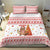 Canada Christmas Bedding Set with Beaver Maple Tree Ice Wine Pie and Red White Knit Pattern Design - Wonder Print Shop