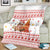 Canada Christmas Blanket with Beaver Maple Tree Ice Wine Pie and Red White Knit Pattern Design - Wonder Print Shop