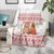 Canada Christmas Blanket with Beaver Maple Tree Ice Wine Pie and Red White Knit Pattern Design - Wonder Print Shop