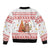 Canada Christmas Bomber Jacket with Beaver Maple Tree Ice Wine Pie and Red White Knit Pattern Design - Wonder Print Shop