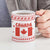 Canada Christmas Ceramic Mug with Beaver Maple Tree Ice Wine Pie and Red White Knit Pattern Design - Wonder Print Shop