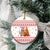 Canada Christmas Ceramic Ornament with Beaver Maple Tree Ice Wine Pie and Red White Knit Pattern Design - Wonder Print Shop