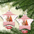Canada Christmas Ceramic Ornament with Beaver Maple Tree Ice Wine Pie and Red White Knit Pattern Design - Wonder Print Shop