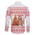 Canada Christmas Family Matching Long Sleeve Bodycon Dress and Hawaiian Shirt with Beaver Maple Tree Ice Wine Pie and Red White Knit Pattern Design - Wonder Print Shop