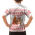 Canada Christmas Family Matching Off The Shoulder Long Sleeve Dress and Hawaiian Shirt with Beaver Maple Tree Ice Wine Pie and Red White Knit Pattern Design - Wonder Print Shop