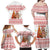 Canada Christmas Family Matching Off Shoulder Maxi Dress and Hawaiian Shirt with Beaver Maple Tree Ice Wine Pie and Red White Knit Pattern Design - Wonder Print Shop
