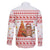Canada Christmas Family Matching Short Sleeve Bodycon Dress and Hawaiian Shirt with Beaver Maple Tree Ice Wine Pie and Red White Knit Pattern Design - Wonder Print Shop