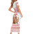 Canada Christmas Family Matching Short Sleeve Bodycon Dress and Hawaiian Shirt with Beaver Maple Tree Ice Wine Pie and Red White Knit Pattern Design - Wonder Print Shop