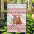 Canada Christmas Garden Flag with Beaver Maple Tree Ice Wine Pie and Red White Knit Pattern Design - Wonder Print Shop