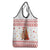 Canada Christmas Grocery Bag with Beaver Maple Tree Ice Wine Pie and Red White Knit Pattern Design - Wonder Print Shop