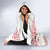 Canada Christmas Hooded Blanket with Beaver Maple Tree Ice Wine Pie and Red White Knit Pattern Design - Wonder Print Shop