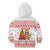 Canada Christmas Kid Hoodie with Beaver Maple Tree Ice Wine Pie and Red White Knit Pattern Design - Wonder Print Shop