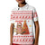 Canada Christmas Kid Polo Shirt with Beaver Maple Tree Ice Wine Pie and Red White Knit Pattern Design - Wonder Print Shop