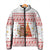 Canada Christmas Padded Jacket with Beaver Maple Tree Ice Wine Pie and Red White Knit Pattern Design - Wonder Print Shop