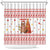 Canada Christmas Shower Curtain with Beaver Maple Tree Ice Wine Pie and Red White Knit Pattern Design - Wonder Print Shop