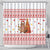 Canada Christmas Shower Curtain with Beaver Maple Tree Ice Wine Pie and Red White Knit Pattern Design - Wonder Print Shop