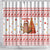 Canada Christmas Shower Curtain with Beaver Maple Tree Ice Wine Pie and Red White Knit Pattern Design - Wonder Print Shop