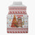 Canada Christmas Sleeveless Puffer Jacket with Beaver Maple Tree Ice Wine Pie and Red White Knit Pattern Design - Wonder Print Shop