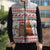 Canada Christmas Sleeveless Puffer Jacket with Beaver Maple Tree Ice Wine Pie and Red White Knit Pattern Design - Wonder Print Shop