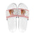 Canada Christmas Slide Sandals with Beaver Maple Tree Ice Wine Pie and Red White Knit Pattern Design - Wonder Print Shop