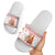 Canada Christmas Slide Sandals with Beaver Maple Tree Ice Wine Pie and Red White Knit Pattern Design - Wonder Print Shop