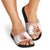 Canada Christmas Slide Sandals with Beaver Maple Tree Ice Wine Pie and Red White Knit Pattern Design - Wonder Print Shop