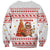 Canada Christmas Sweatshirt with Beaver Maple Tree Ice Wine Pie and Red White Knit Pattern Design - Wonder Print Shop