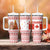 Canada Christmas Tumbler With Handle with Beaver Maple Tree Ice Wine Pie and Red White Knit Pattern Design - Wonder Print Shop