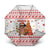 Canada Christmas Umbrella with Beaver Maple Tree Ice Wine Pie and Red White Knit Pattern Design - Wonder Print Shop