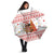 Canada Christmas Umbrella with Beaver Maple Tree Ice Wine Pie and Red White Knit Pattern Design - Wonder Print Shop