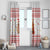 Canada Christmas Window Curtain with Beaver Maple Tree Ice Wine Pie and Red White Knit Pattern Design - Wonder Print Shop
