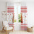 Canada Christmas Window Curtain with Beaver Maple Tree Ice Wine Pie and Red White Knit Pattern Design - Wonder Print Shop