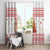 Canada Christmas Window Curtain with Beaver Maple Tree Ice Wine Pie and Red White Knit Pattern Design - Wonder Print Shop