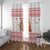 Canada Christmas Window Curtain with Beaver Maple Tree Ice Wine Pie and Red White Knit Pattern Design - Wonder Print Shop