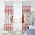 Canada Christmas Window Curtain with Beaver Maple Tree Ice Wine Pie and Red White Knit Pattern Design - Wonder Print Shop
