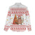 Canada Christmas Women Casual Shirt with Beaver Maple Tree Ice Wine Pie and Red White Knit Pattern Design - Wonder Print Shop