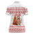 Canada Christmas Women Polo Shirt with Beaver Maple Tree Ice Wine Pie and Red White Knit Pattern Design - Wonder Print Shop