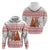 Canada Christmas Zip Hoodie with Beaver Maple Tree Ice Wine Pie and Red White Knit Pattern Design - Wonder Print Shop