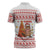 Canada Christmas Zipper Polo Shirt with Beaver Maple Tree Ice Wine Pie and Red White Knit Pattern Design - Wonder Print Shop
