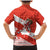 Canada Christmas Family Matching Mermaid Dress and Hawaiian Shirt with Santa Playing Hockey Maple Leaf Flag and Red White Knit Pattern Design - Wonder Print Shop