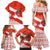 Canada Christmas Family Matching Mermaid Dress and Hawaiian Shirt with Santa Playing Hockey Maple Leaf Flag and Red White Knit Pattern Design - Wonder Print Shop