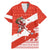 Canada Christmas Family Matching Mermaid Dress and Hawaiian Shirt with Santa Playing Hockey Maple Leaf Flag and Red White Knit Pattern Design - Wonder Print Shop