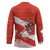 Canada Christmas Hockey Jersey with Santa Playing Hockey Maple Leaf Flag and Red White Knit Pattern Design - Wonder Print Shop