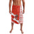Canada Christmas Lavalava with Santa Playing Hockey Maple Leaf Flag and Red White Knit Pattern Design - Wonder Print Shop