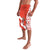 Canada Christmas Lavalava with Santa Playing Hockey Maple Leaf Flag and Red White Knit Pattern Design - Wonder Print Shop