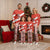 Canada Christmas Pajama Set with Santa Playing Hockey Maple Leaf Flag and Red White Knit Pattern Design - Wonder Print Shop