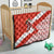 Canada Christmas Quilt with Santa Playing Hockey Maple Leaf Flag and Red White Knit Pattern Design - Wonder Print Shop
